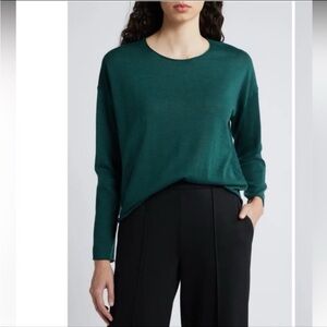 Eileen Fisher Merino Wool Crew Neck Sweater